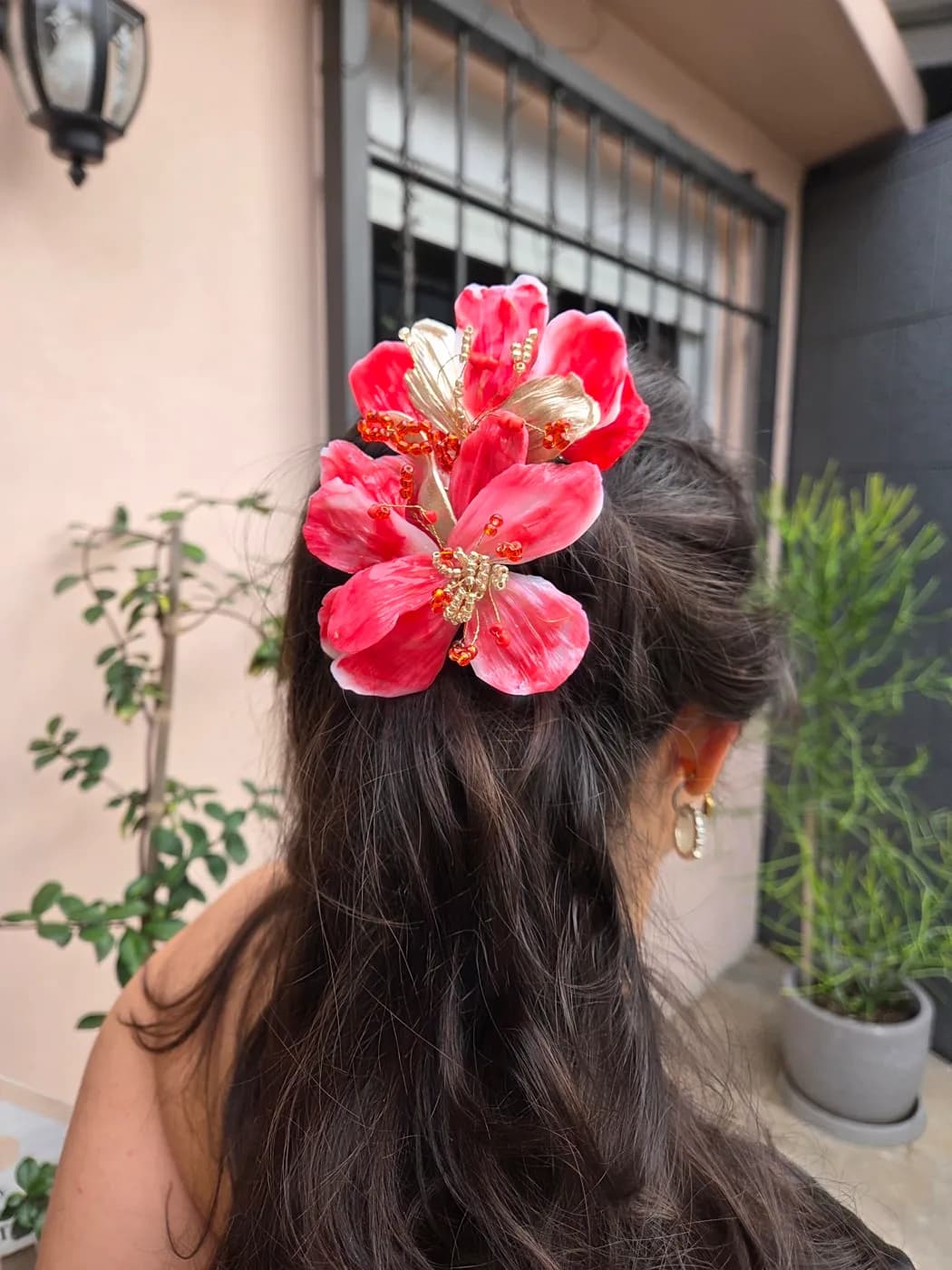 Tocado Flor Roja