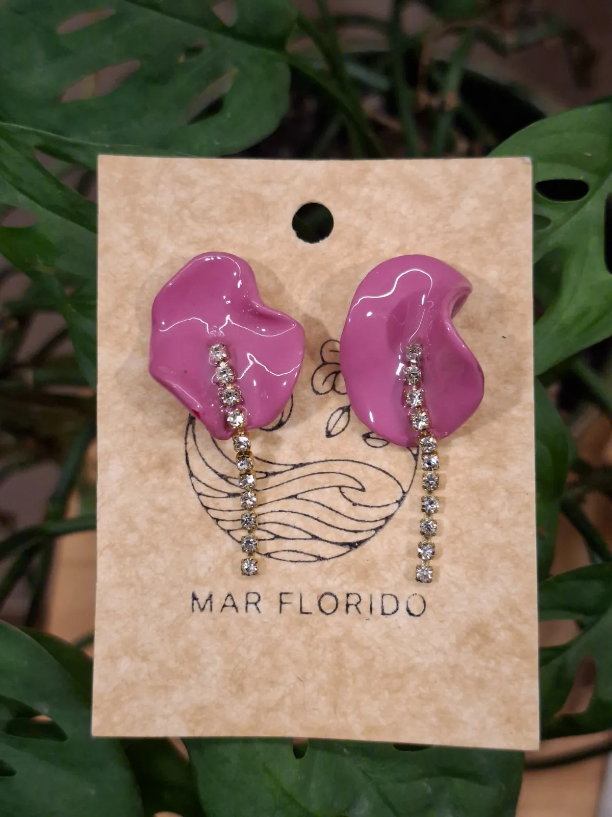 Aros Magenta con Cadena