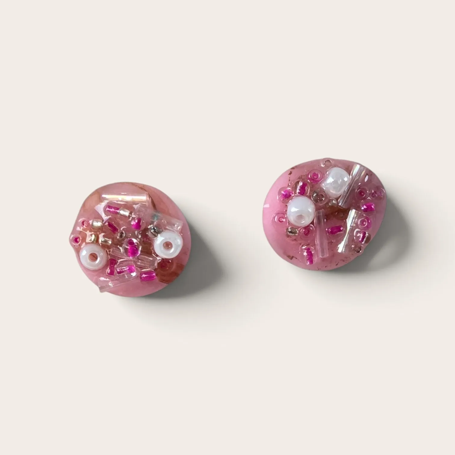 Aros Perla Rosa