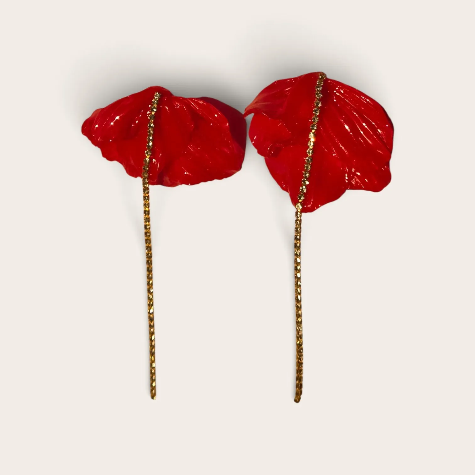 Aros Amapola rojas