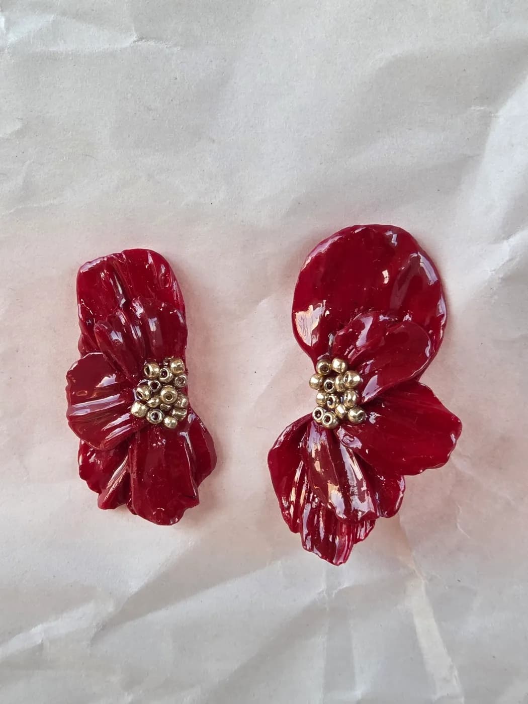 Aros Flor Bordó