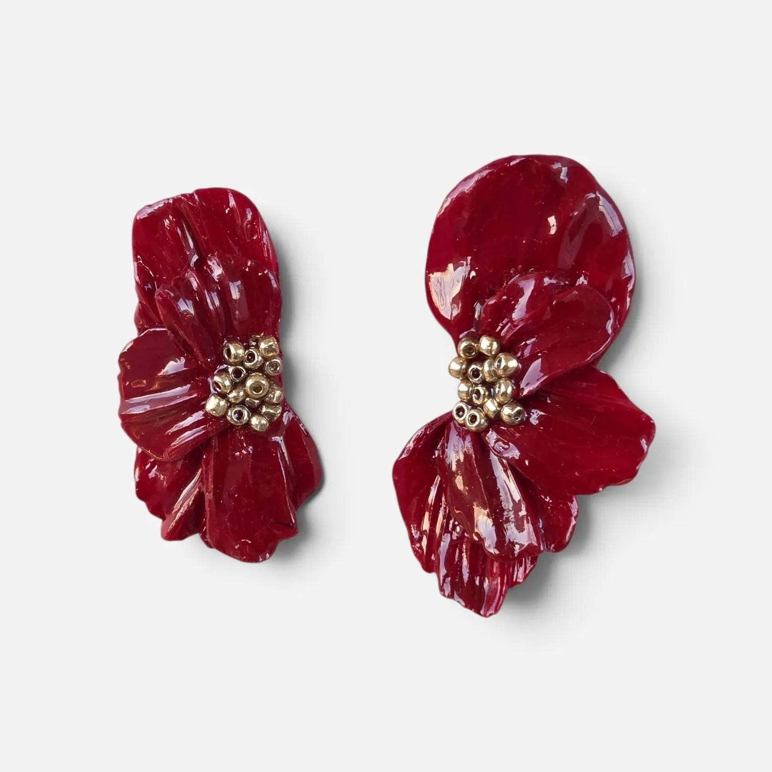 Aros Flor Bordó